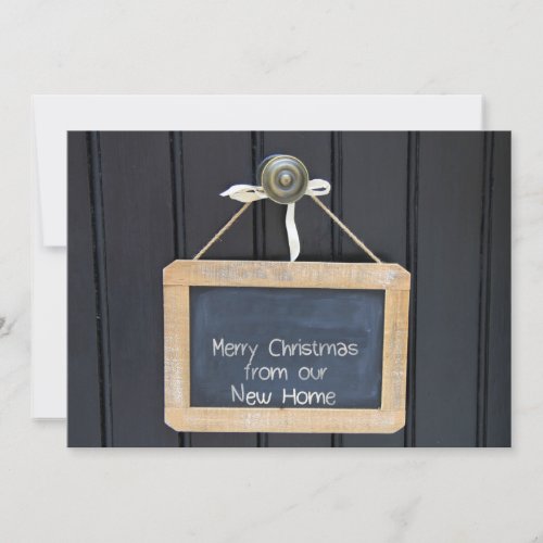 New Address Chalkboard Christmas Card