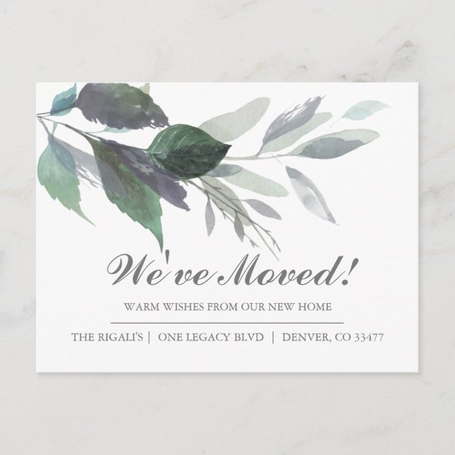 New Address Change of Address Moving Announcement Postcard (Front)