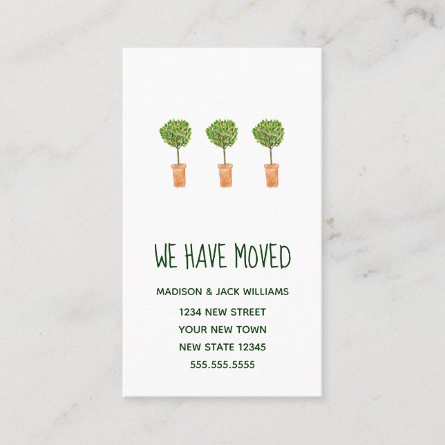 New Address Change of Address |Moving Insert card (Front)