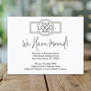 New Address Change with Business Logo Postcard