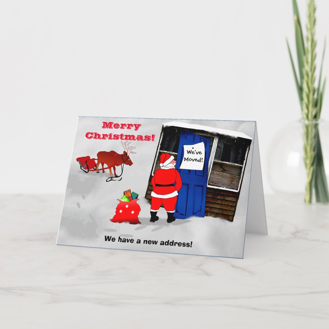 New Address Christmas Card Zazzle