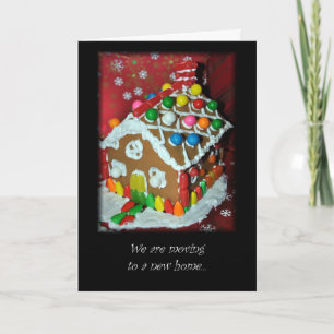 New Address Christmas Card Gingerbread House