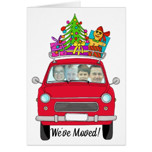 New Address Christmas customizable photo card