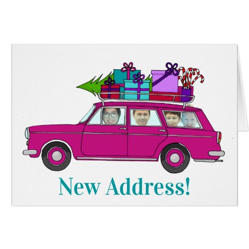 New Address Christmas customizable photo card