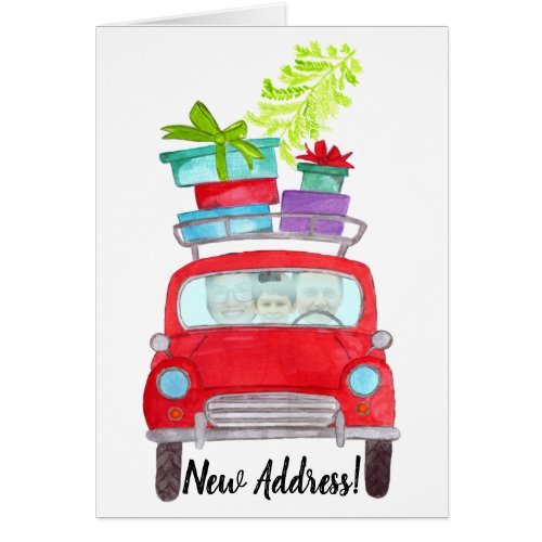 New Address Christmas customizable photo card