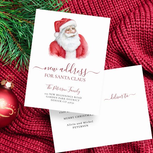 New address Christmas holiday moving Announcement Postcard