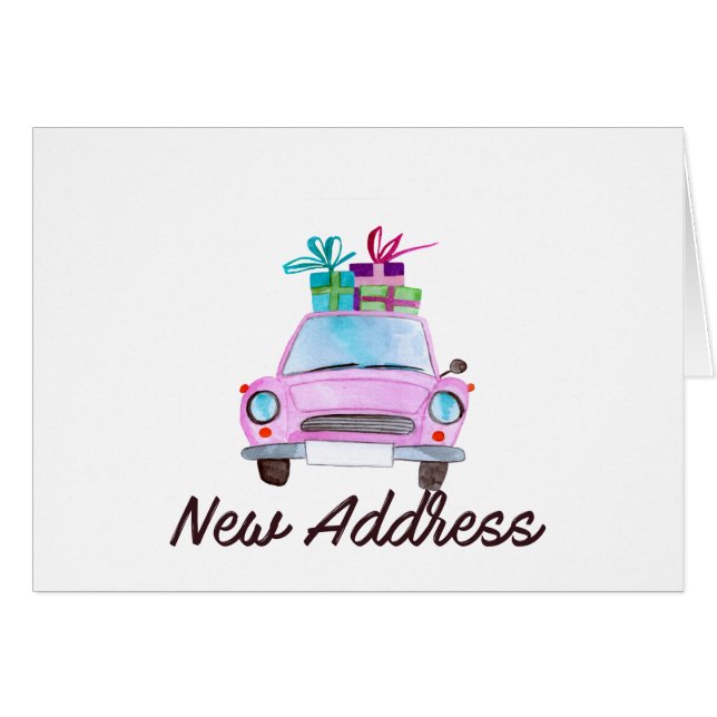 New address Classic Christmas Car Cards (Front Horizontal)
