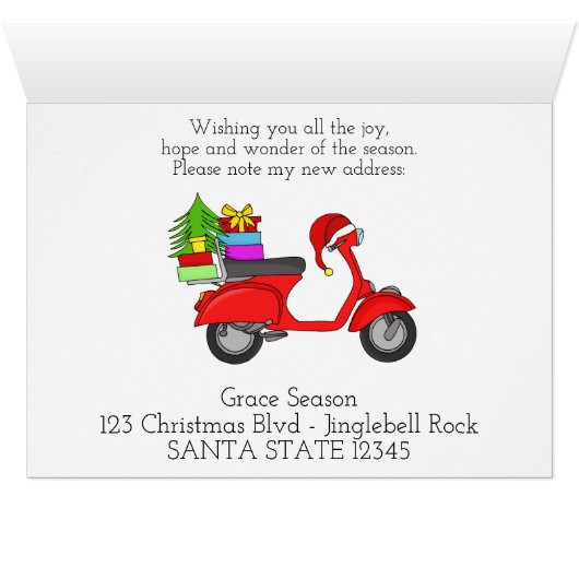 New address Classic Christmas Scooter (Inside Horizontal (Bottom))