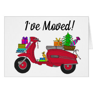 New address Classic Christmas Scooter Cards