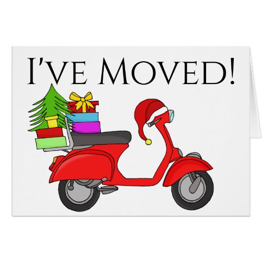 New address Classic Christmas Scooter Cards (Front Horizontal)