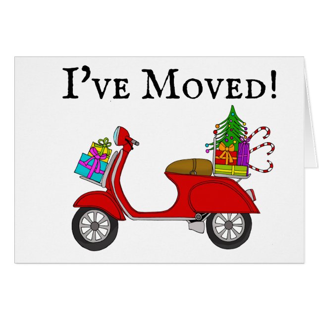 New address Classic Christmas Scooter Cards (Front Horizontal)