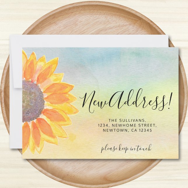 New Address Colorful Sunflower Moving Announcement (Creator Uploaded)