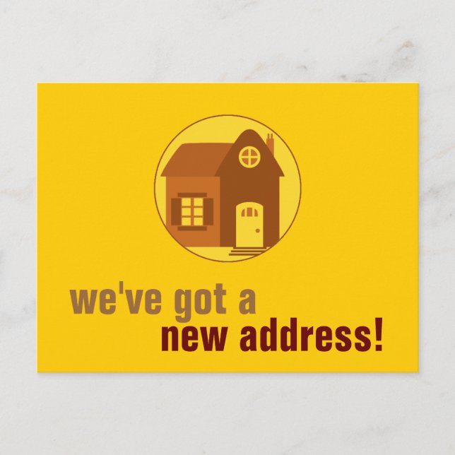 New Address : Customizable Announcement Postcard (Front)