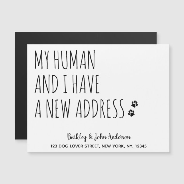 New Address Dog Moving Announcement Card (Front/Back)