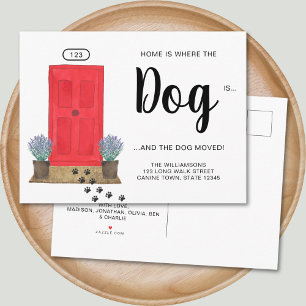 New Address Dog Moving  Announcement Postcard