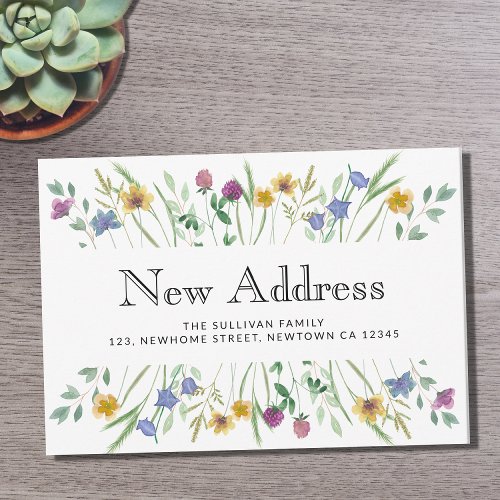 New Address Floral Moving Announcement