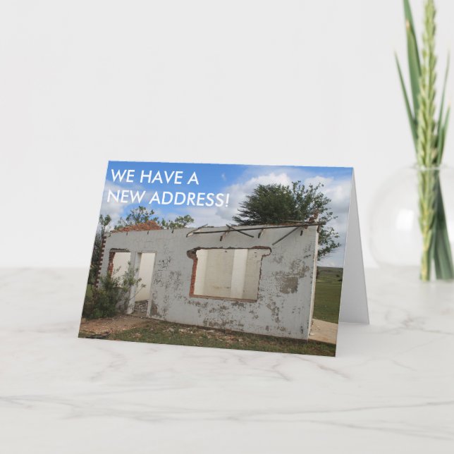 New Address Funny We Have Moved Announcement (Front)