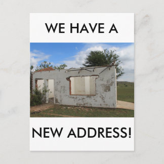 New Address Funny We Have Moved Announcement Postcard