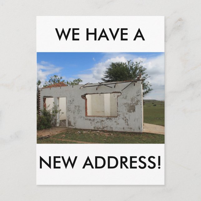 New Address Funny We Have Moved Announcement Postcard (Front)