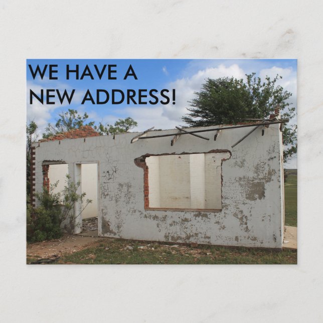 New Address Funny We Have Moved Announcement Postcard (Front)