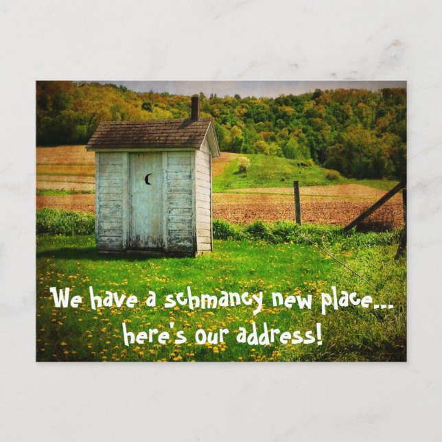 New Address Funny We Moved Announcement Postcard (Front)