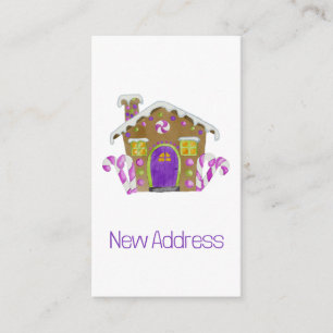New Address Gingerbread House Enclosure Card