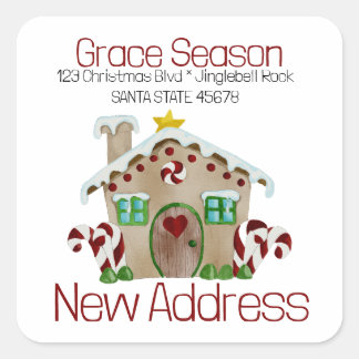 New Address  Gingerbread House  Envelope seal