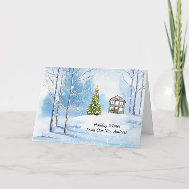 New Address Holiday Card, Christmas Season (Front)