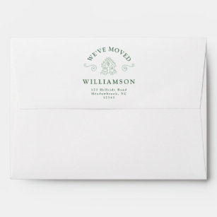 New Address Holiday Christmas Green Gingerbread Envelope