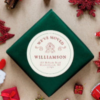 New Address Holiday Christmas Red Gingerbread