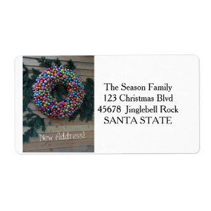 New Address Holiday Label