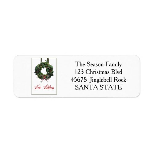 New Address Holiday Label