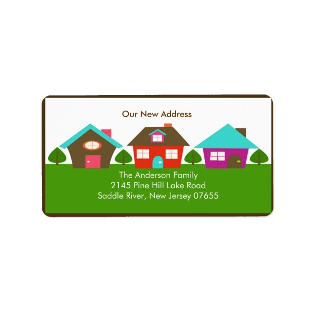 New Address HOUSE Return Address Label (Front)