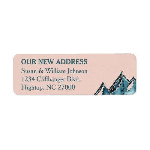 New Address in Mountains Return Address Label
