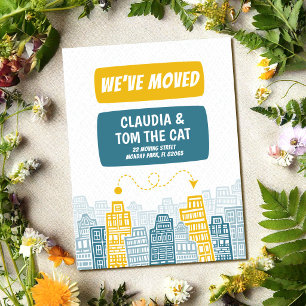 new address in the city postcard
