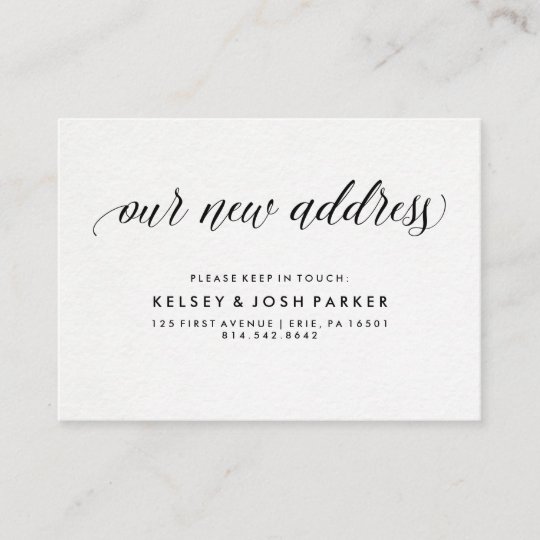 New Address Insert | Modern Elegant Typography | Zazzle.com