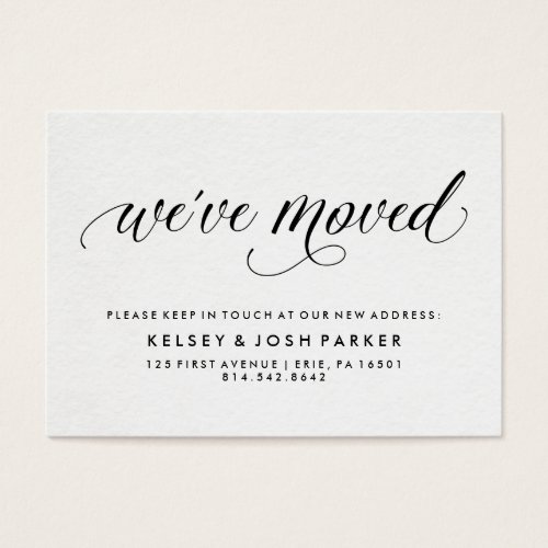 New Address Insert  Modern Elegant Typography