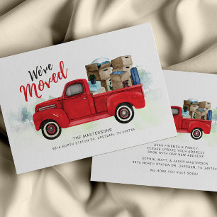 New Address Modern Cute Truck Moving Announcement