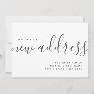 New Address Modern Minimalist Calligraphy New Home