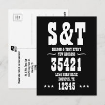 New Address Monogram Western Style Personalized