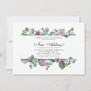 New Address Move Eucalyptus Moving Announcemen Note Card