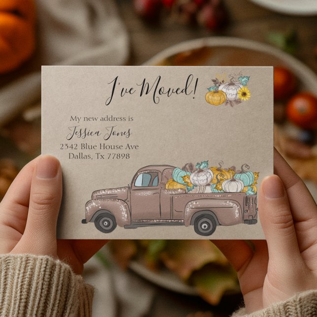 New Address Moving Announcement Autumn Pumpkin (Creator Uploaded)