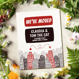 new address moving announcement card