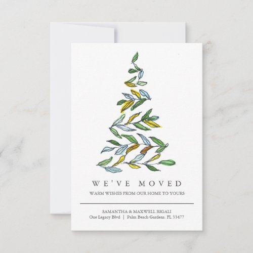 New Address Moving Announcement Christmas Cards