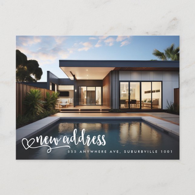 New Address Moving House Home Photo Holiday Postcard (Front)