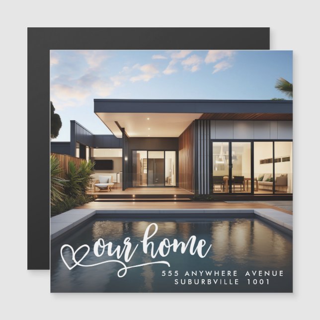 New Address Moving House Home Photo Magnet (Front/Back)