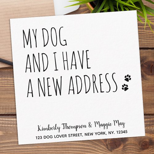 New Address My Dog and I Dog Moving Announcement