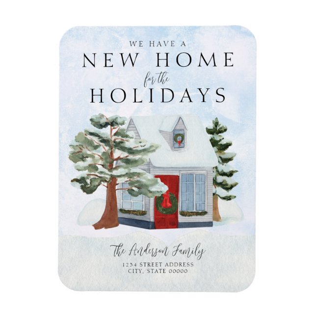 New Address New Home Holiday Magnet (Vertical)