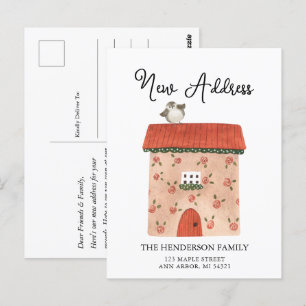 New Address New Home Moving Announcement Postcard