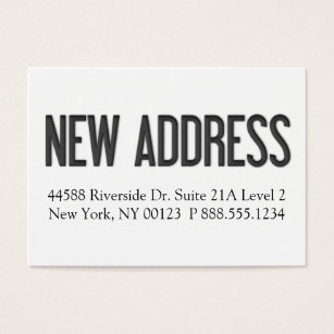 new address notification